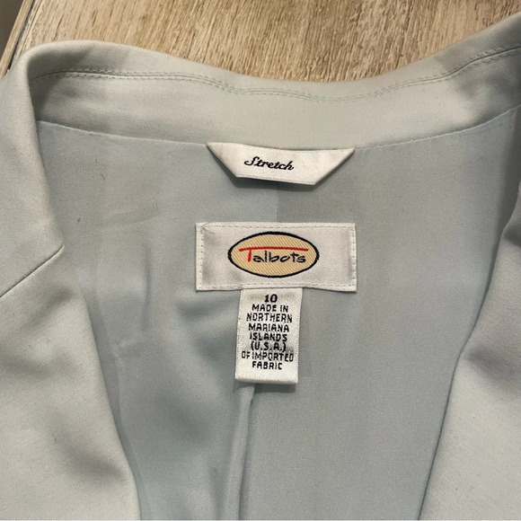 Talbots Blazer Light Blue with Lapel Collar - Picture 3 of 5